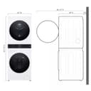 Compact Single Unit Washtower™ With Center Control™ 2.4 Cu. Ft. Front Load Washer And 4.2 Cu. Ft. Electric Ventless Heatpump™ Dryer view 16