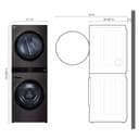 LG WashTower™ Single Unit Front Load 4.5 cu. ft. Washer and 7.2 cu. ft. Heat Pump Ventless Dryer view 4