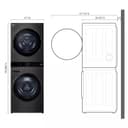Single Unit LG WashTower™ with Center Control™ 5.0 cu. ft. Front Load Washer and 7.8 cu. ft. Electric Ventless Heat Pump Dryer view 15