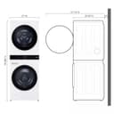 Single Unit LG WashTower™ with Center Control™ 5.0 cu. ft. Front Load Washer and 7.8 cu. ft. Electric Ventless Heat Pump Dryer view 4