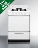 24" Wide Propane Gas Range, Battery Start view 1