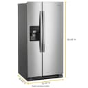 36-inch Wide Side-by-Side Refrigerator - 24 cu. ft. view 3