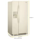 36-inch Wide Side-by-Side Refrigerator - 24 cu. ft. view 3