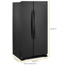 36-inch Wide Side-by-Side Refrigerator - 25 cu. ft. view 4