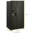 36-inch Wide Side-by-Side Refrigerator - 25 cu. ft. view 9