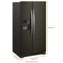 36-inch Wide Side-by-Side Refrigerator - 25 cu. ft. view 20
