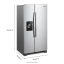 36-inch Wide Side-by-Side Refrigerator - 25 cu. ft. view 8