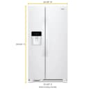 36-inch Wide Side-by-Side Refrigerator - 25 cu. ft. view 9