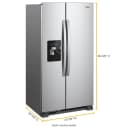36-inch Wide Side-by-Side Refrigerator - 25 cu. ft. view 3
