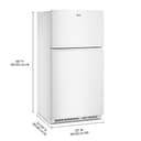 Whirlpool® 32.8-inch Wide Top Freezer Refrigerator with Total Coverage Cooling- 21.3 Cu. Ft. view 15