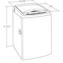 Space-Saving 2.7 DOE Cu. Ft. Capacity Stationary Washer with Stainless Steel Basket view 5
