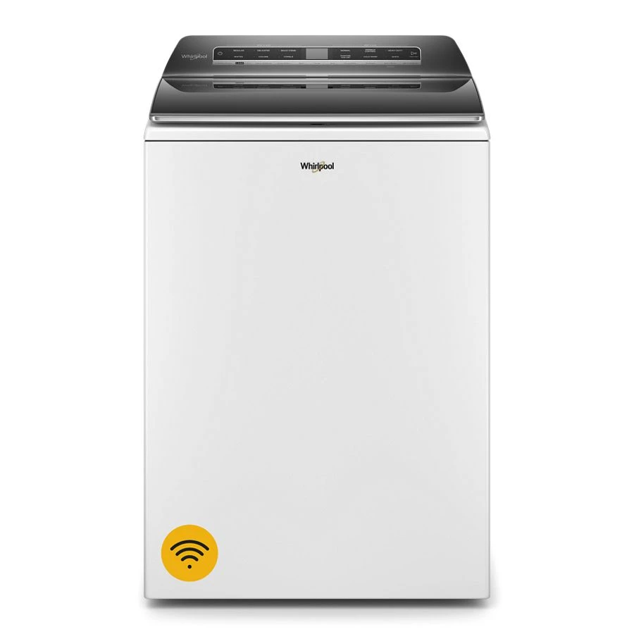 White top-load washing machine