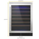 24" Undercounter Wine Center with Custom Temperature Control view 3