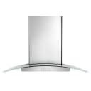 36" Modern Glass Island Mount Range Hood view 1