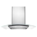 36" Modern Glass Island Mount Range Hood view 4