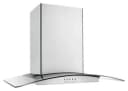 36" Modern Glass Island Mount Range Hood view 3