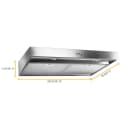 30" Range Hood with Full-Width Grease Filters view 14