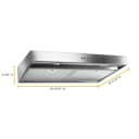 24" Range Hood with Full-Width Grease Filters view 3