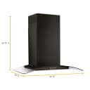 30" Concave Glass Wall Mount Range Hood view 3