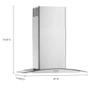 30" Curved Glass Wall Mount Range Hood view 9