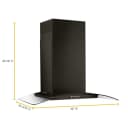 36" Concave Glass Wall Mount Range Hood view 4