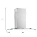 36" Curved Glass Wall Mount Range Hood view 7