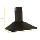 36" Contemporary Black Stainless Wall Mount Range Hood view 8