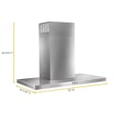 36" Stainless Steel Wall Mount Flat Range Hood view 3