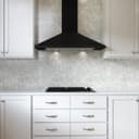 30" CCC 600/395 CFM Italian Made Wall Mount Chimney Range Hood BLACK view 6
