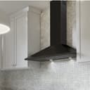 36" CCC 600/395 CFM Italian Made Wall Mount Chimney Range Hood BLACK view 3