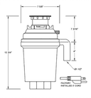 3/4 HP Waste Disposal with Twist Lock Mount view 3