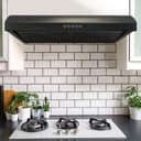 30" 400 CFM Under Cabinet Range Hood Black view 3