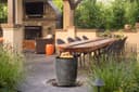 Fire pot 24" Natural gas fired GFRC view 2