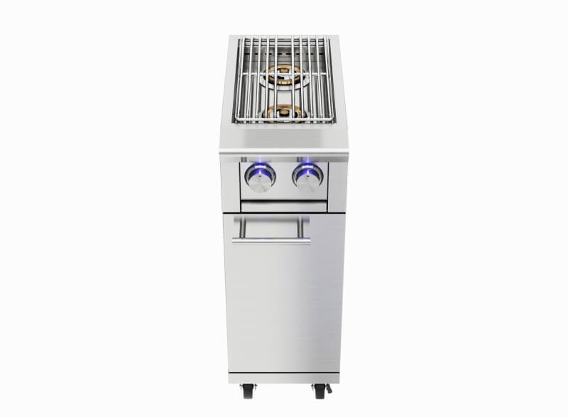 Cart with side burner (add to grill cart/ships with conversion kit)