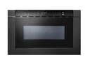 24" Built-In Microwave Drawer - Black Glass & Black Stainless view 1