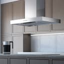 36" CCC 600/395 CFM Italian Made Island Range Hood Stainless view 3