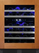 24" Wine Cooler, Dual Zone Panel Ready Glass, Left Hinge view 1
