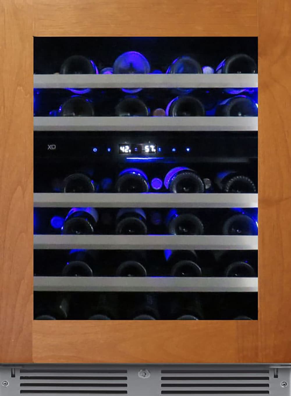24" Wine Cooler, Dual Zone Panel Ready Glass, Right Hinge