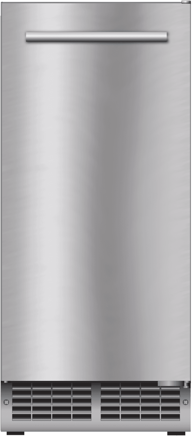 15" Clear Gourmet Ice Maker Fingerprint Resistant Stainless Steel