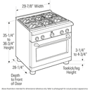30" Dual-Fuel Professional Range with 4 Burners (Natural Gas) view 10