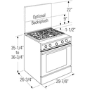 GE Monogram® 30" Dual-Fuel Professional Range with 4 Burners (Natural Gas) view 7