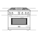 GE Monogram® 36" Dual-Fuel Professional Range with 4 Burners and Grill (Liquid Propane) view 11
