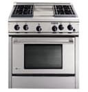 GE Monogram® 36" Professional Range with 4 Burners and Griddle (Liquid Propane) view 1