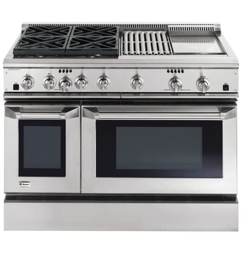 GE Monogram® 48" Dual-Fuel Professional Range with 4 Burners, Grill, and Griddle (Liquid Propane)