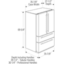 GE Monogram® 20.6 Cu. Ft. French-Door Two Drawer Free-Standing Refrigerator view 8