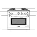 Monogram 36" All Gas Professional Range with 4 Burners and Griddle (Liquid Propane) view 14