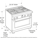 Monogram® 36" All Gas Professional Range with 4 Burners and Grill (Natural Gas) view 13