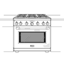 Monogram 36" All Gas Professional Range with 6 Burners (Liquid Propane) view 3