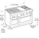 Monogram® 48" All Gas Professional Range with 6 Burners and Grill (Natural Gas) view 15