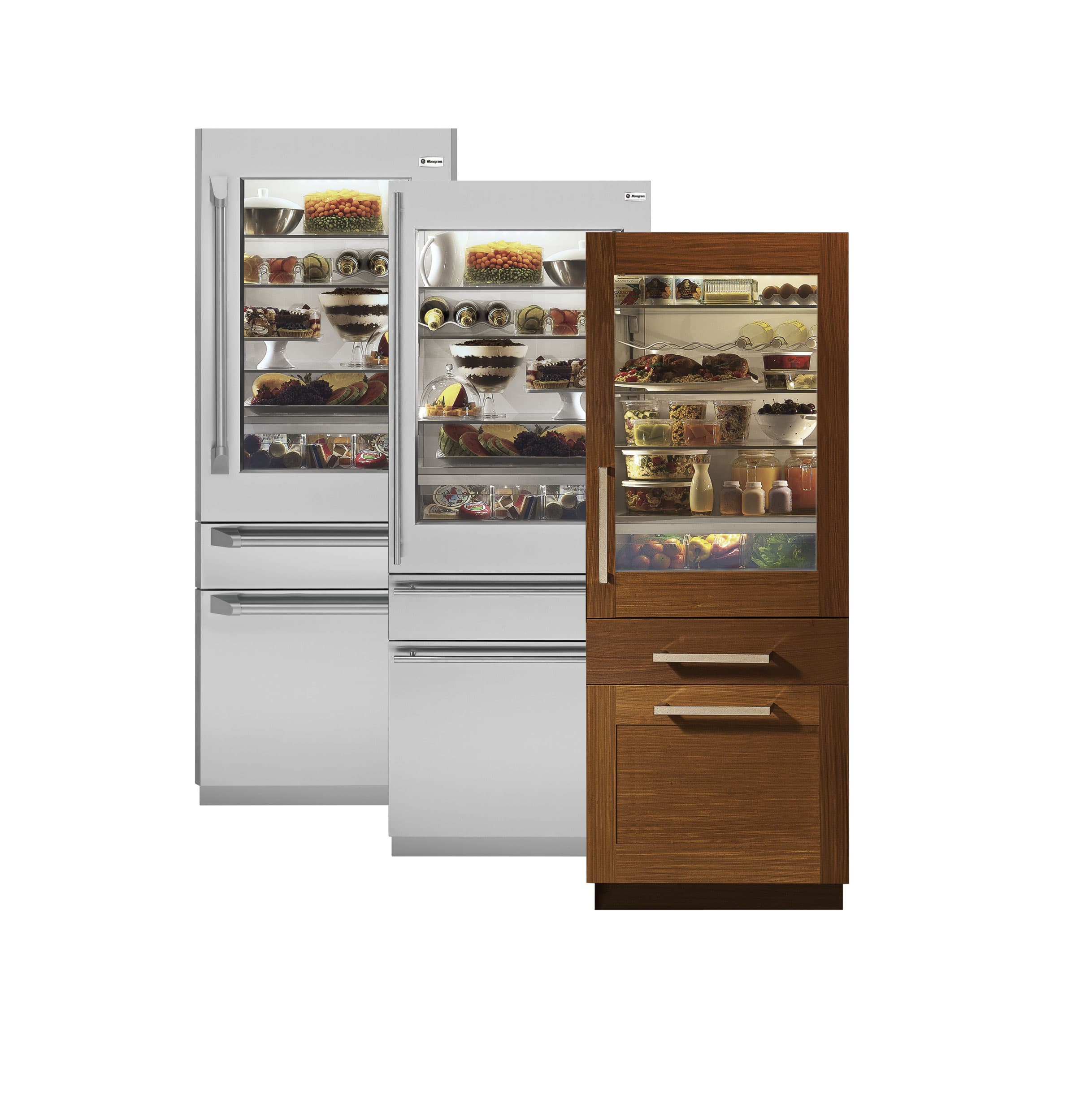 Monogram 30" Integrated Glass-Door Refrigerator with Convertible Drawer